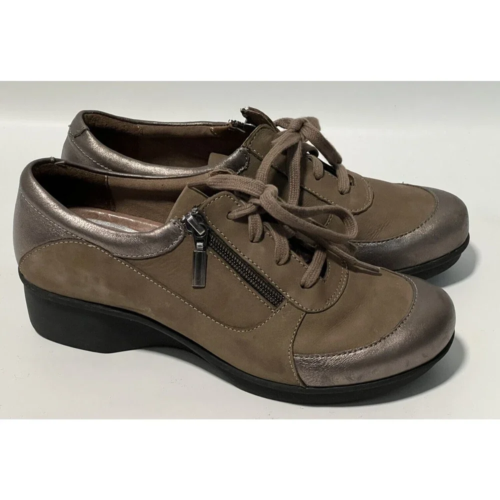 Dansko Size 38 / 7.5 - 8  Brown Leather Sneakers Hiking/walking Comfort Shoes - Picture 8 of 11